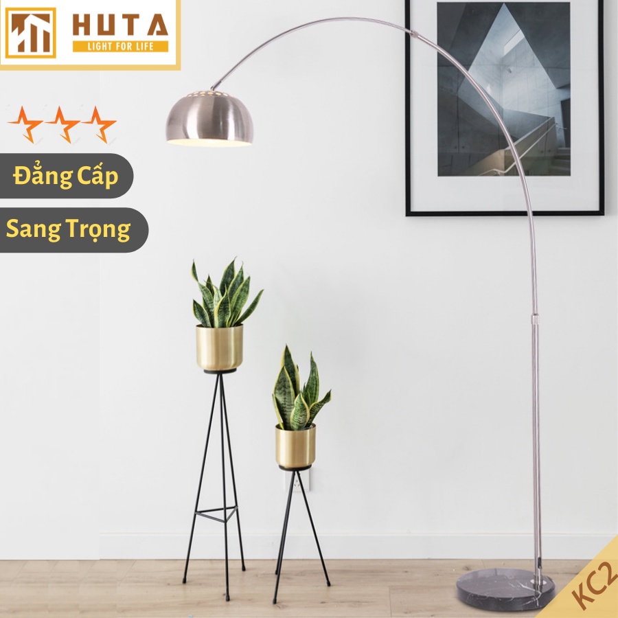 Đèn Cây Đứng Phòng Khách, Dùng Làm Đèn Sàn Trang Trí Nội Thất, Phòng Ngủ, Bóng Led, Chao Vải, Mã D3– HUTA shop