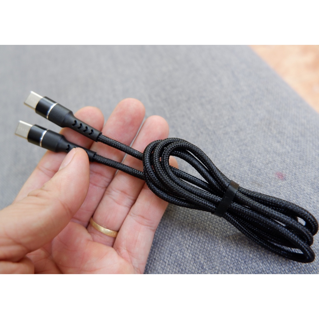 Cáp sạc Type C to bọc Dù Cao Cấp VEGER VP309 hỗ trợ sạc nhanh PD 65W, Bảo hành chính hãng 18 tháng lỗi 1 đổi 1