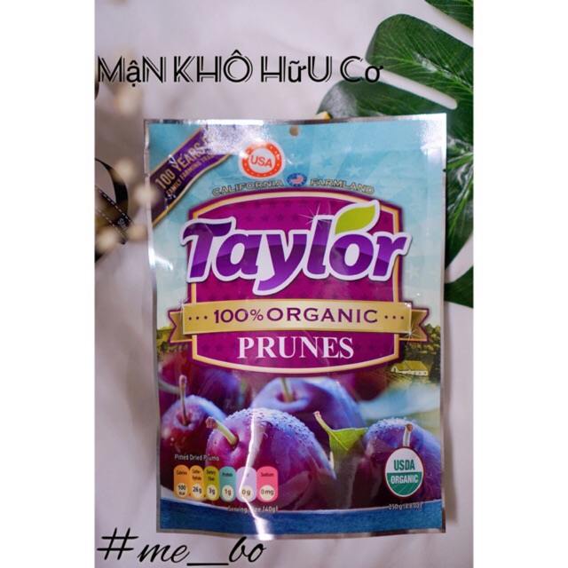 MẬN KHÔ HỮU CƠ TAYLOR 250g