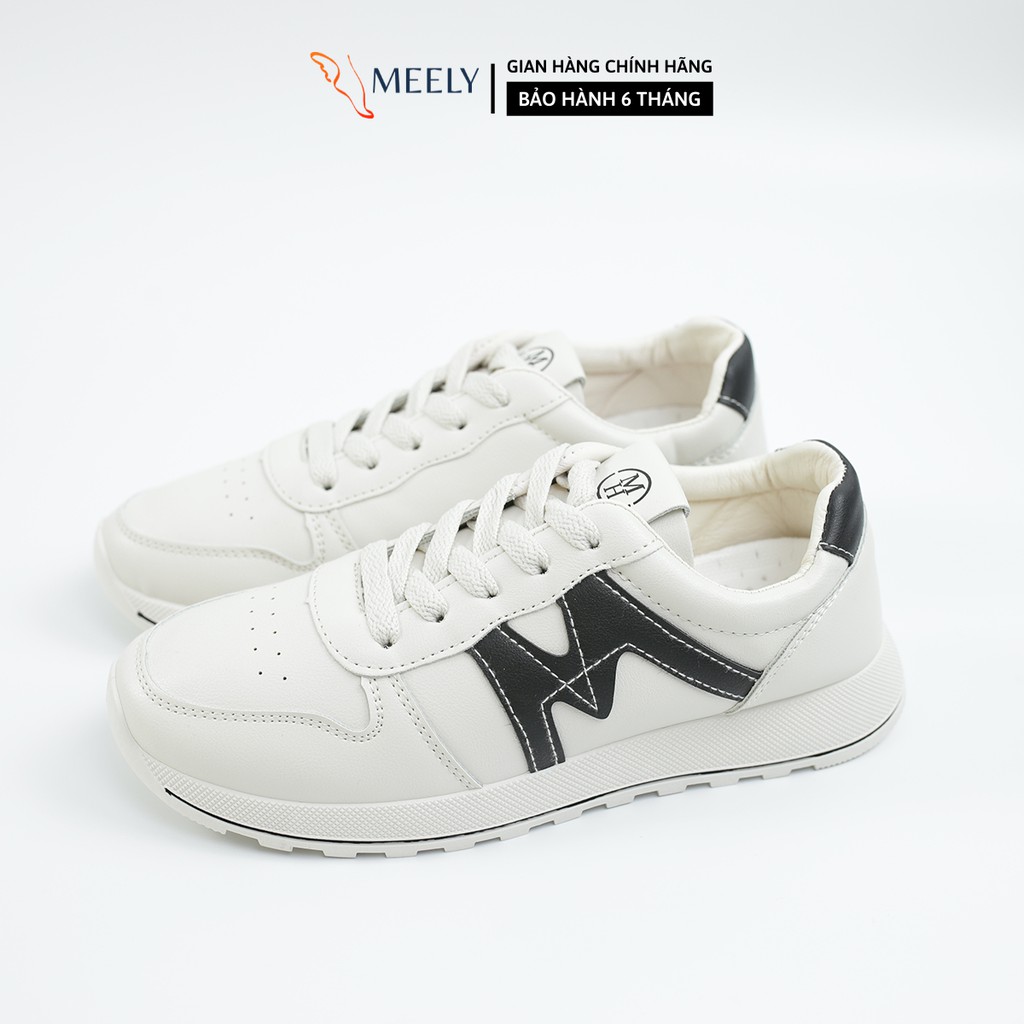 Giày Thể Thao Nữ MEELY Sneaker Ulzzang Đế Bằng Cổ Thấp Chữ M Cá Tính - ATH645