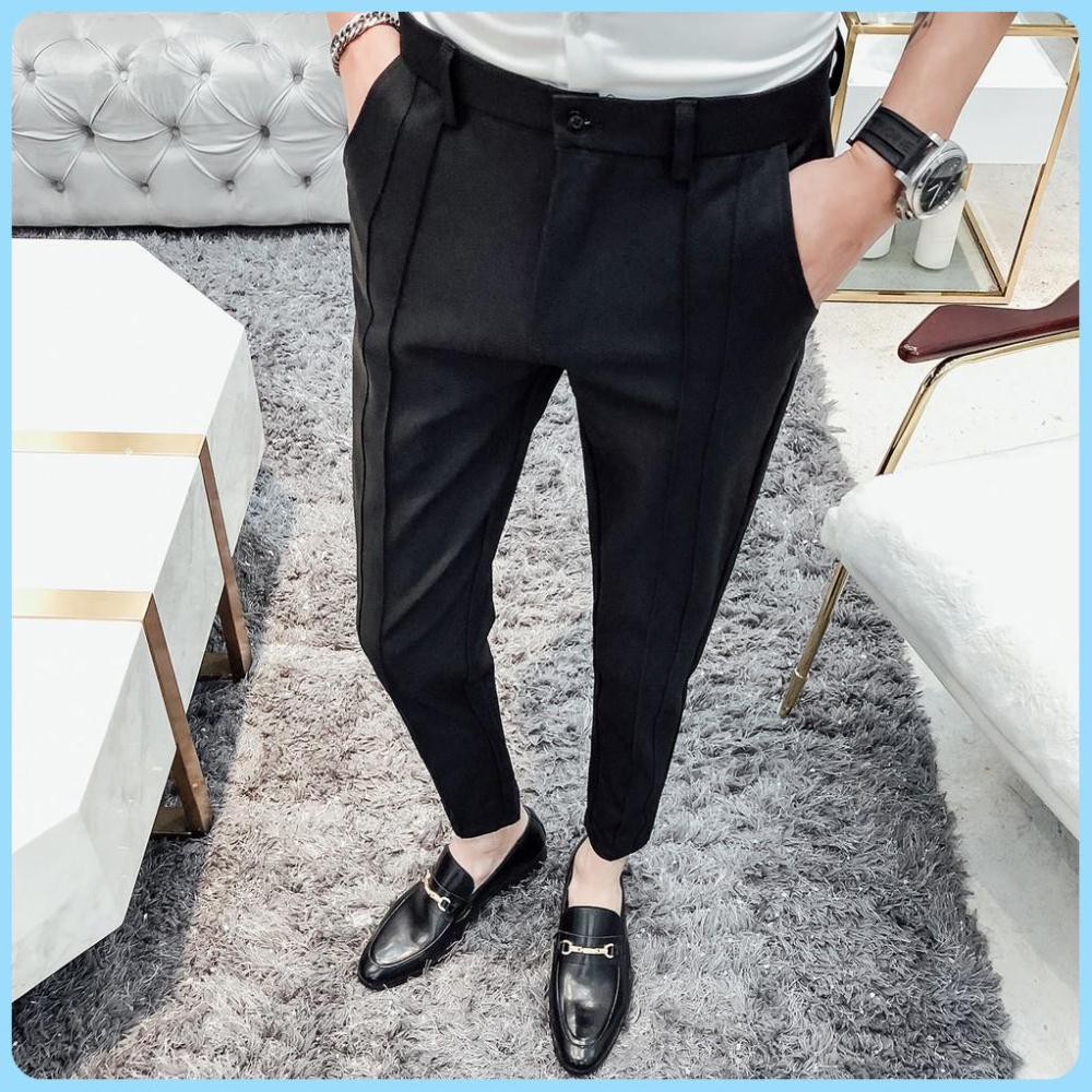 Quần tây - Quần âu nam cao cấp - Dáng côn trẻ trung, chất vải tuyxi co giãn, mềm mịn, dầy dặn, không xù, không nhăn