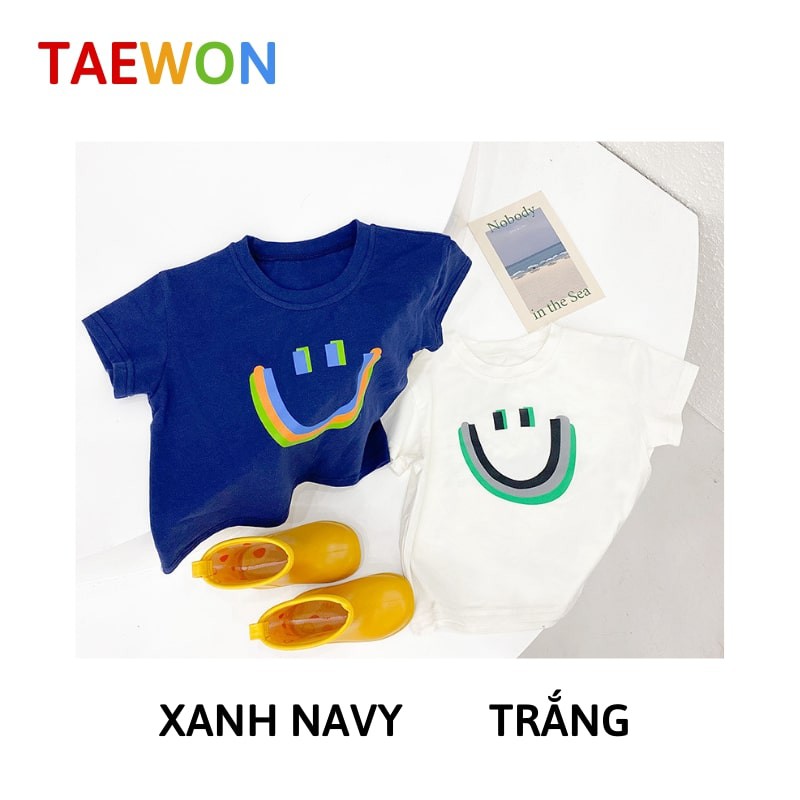 Áo bé trai bé gái Hàn Quốc mùa hè cotton xuất xịn trẻ em từ 1 đến 6 tuổi Taewon Kids AT019