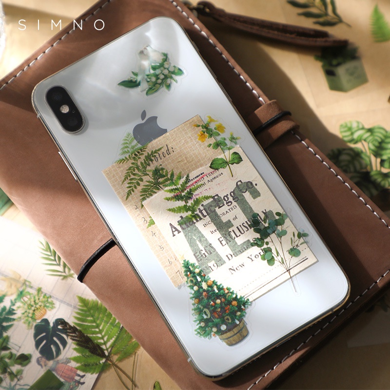 Combo 10 tấm sticker hoa, thực vật trang trí sổ journal, bullet journal, junk journal, scrapbook