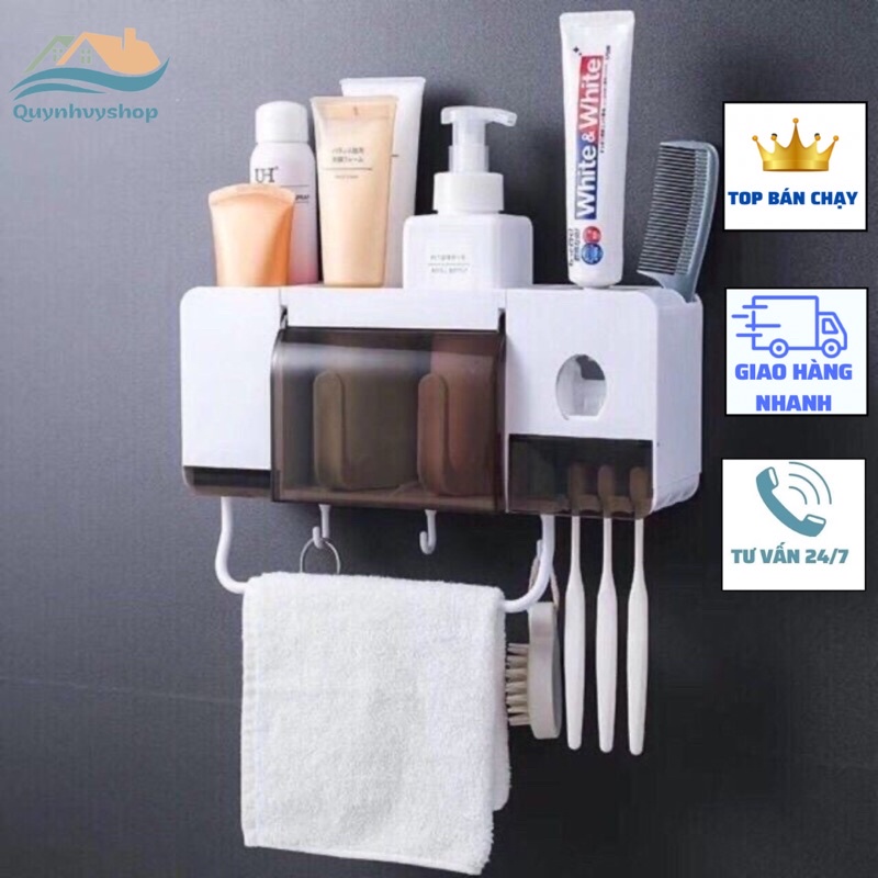 Kệ nhà tắm đa năng 2 cốc ngăn trong bảo vệ cốc kháng khuẩn RA825