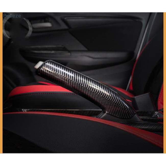 Set 2 Ốp Bọc Phanh Tay Bằng Sợi Carbon Trang Trí Nội Thất Xe Hơi Honda Fit 20