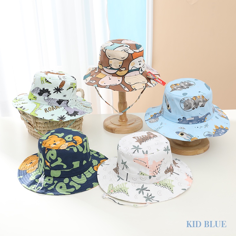 Mũ Tai Bèo Vành Rộng Chống Nắng In Hoạt Hình Dễ Thương Cho Bé