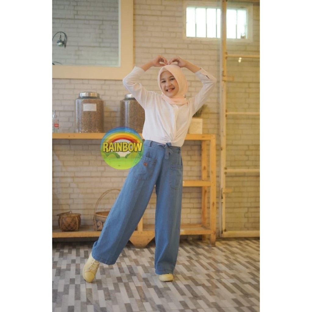 Quần Culottes Màu Cầu Vồng Cho Bé Gái