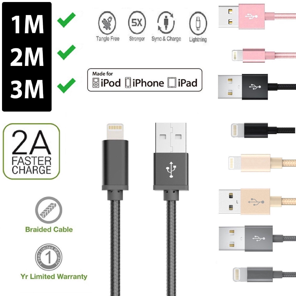 Cáp sạc cổng lightning dạng dây dù cho iPhone