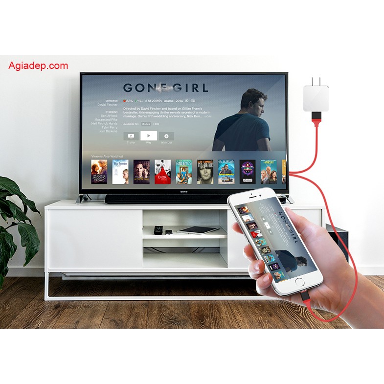 Dây Cable kết nối ĐT IPvới tivi ,máy chiếu to HDMI-Hàng hiệu cao cấp