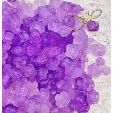 Set 20 Hoa Hồng Màu gradient Trang Sức