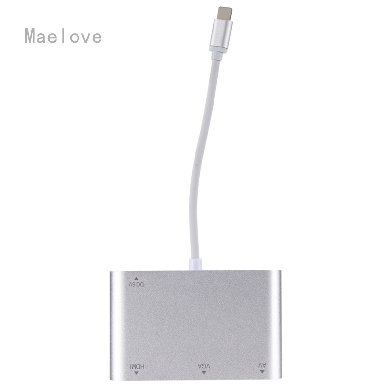 Cáp chuyển đổi 3 trong 1 Lightning sang HDMI VGA Video AV cho iPhone hoặc iPad