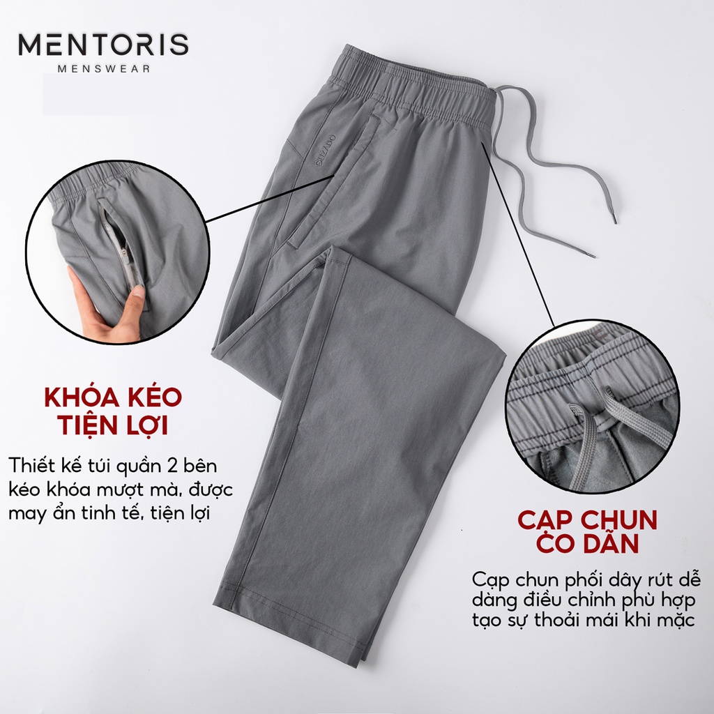 Quần Dài Thể Thao Nam MENTORIS, Chất Gió Thể Thao Cao Cấp,Ống suông, Khoẻ Khoắn Co Giãn Vận Động Thoải Mái MDC2101