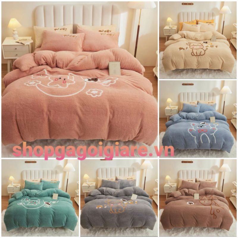 BỘ CHĂN GA GỐI NỈ BÔNG TUYẾT SỮA ẤM ÁP VỚI TONE MẦU HẤP DẪN DÀNH CHO BÉ YÊU