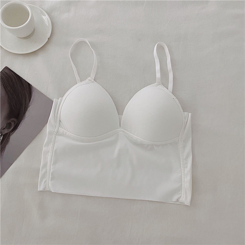 Áo Ống Bằng Lụa Mát Thiết Kế Dây Đan Lưng Thời Trang Mùa Hè Cho Nữ