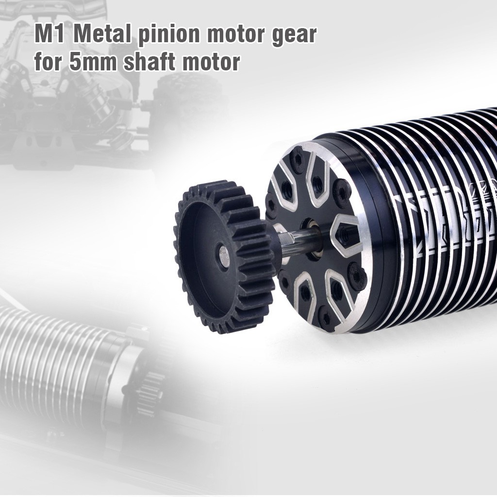 Bộ 5 Bánh Răng Kim Loại M0.6 32DP M1 5.0mm 13T-30T Cho Xe Tải RC 1/8 RC