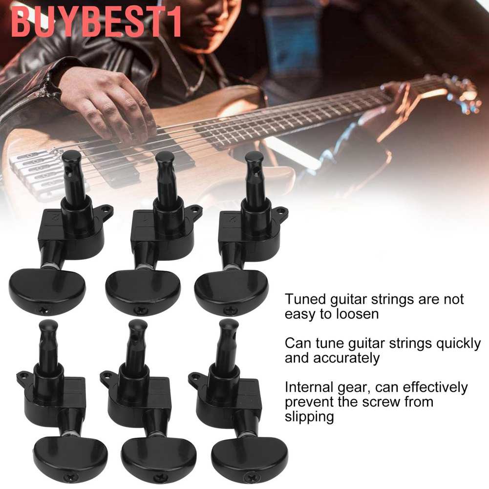 Buybest1 Acoustic Guitar Strings Tuning Pegs 3 Left Right Electric Locking Tuner