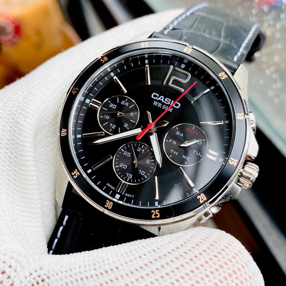 Đồng hồ nam CASIO chính hãng MTP-1374L, dây da | BigBuy360 - bigbuy360.vn