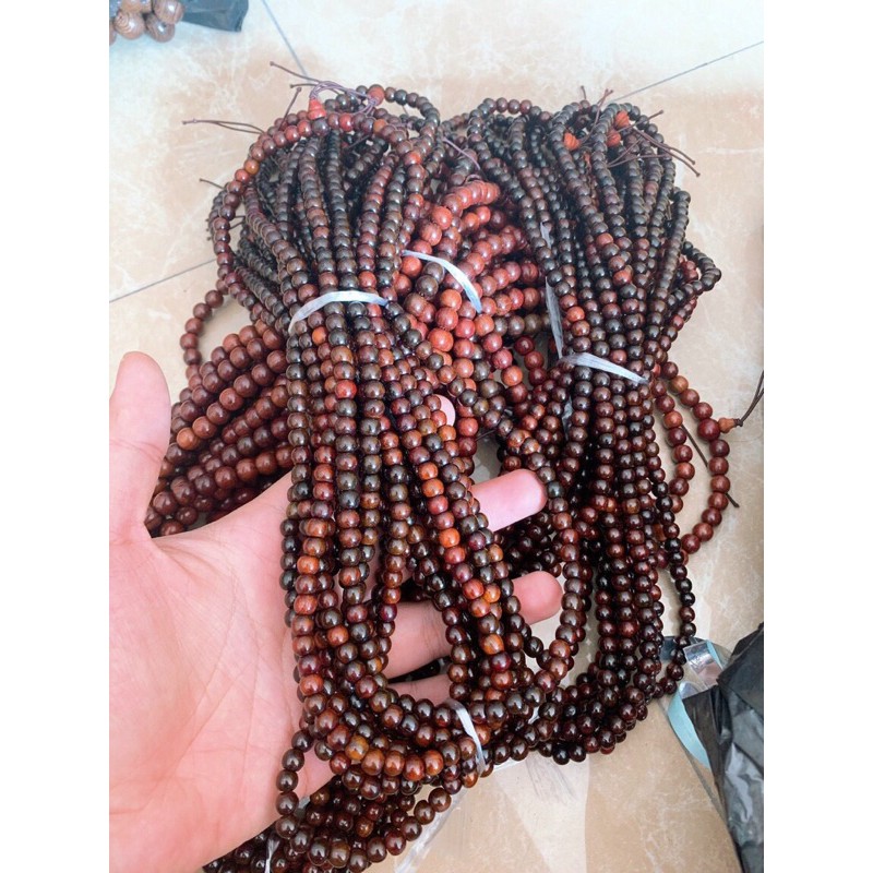 Vòng tay gỗ trắc 108 hạt 6ly