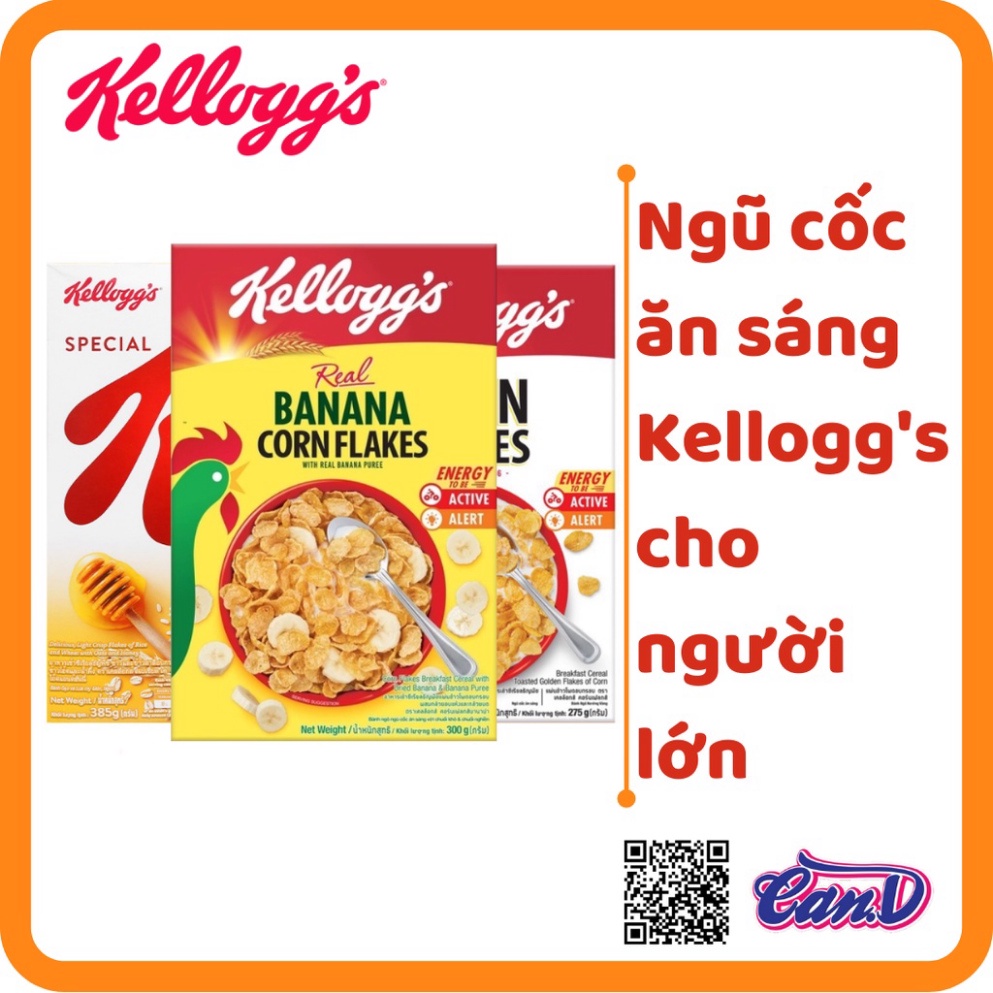 (9 loại) Ngũ cốc ăn sáng Kellogg's cho người lớn [Sale Toàn Shop]