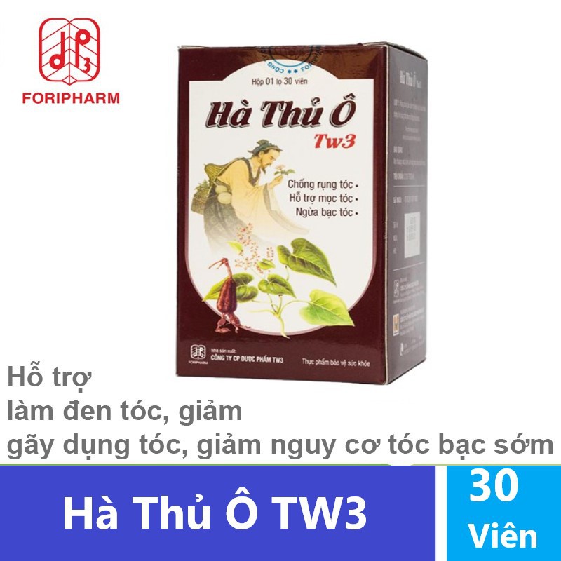 Hà Thủ Ô TW3 - Hỗ trợ làm đen tóc, giảm gãy rụng tóc, giảm nguy cơ tóc bạc sớm