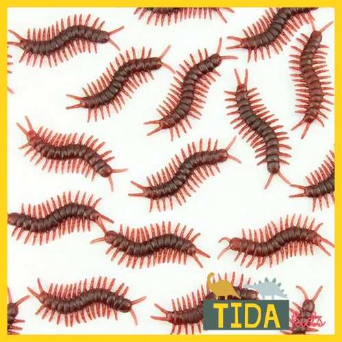 Combo 10 Rết Giả ⚡ Hot Trend ⚡ Đồ Chơi Côn Trùng Giả Bằng Nhựa, Trang Trí Halloween, Đồ Chơi Giải Trí TiDa Kid Shop