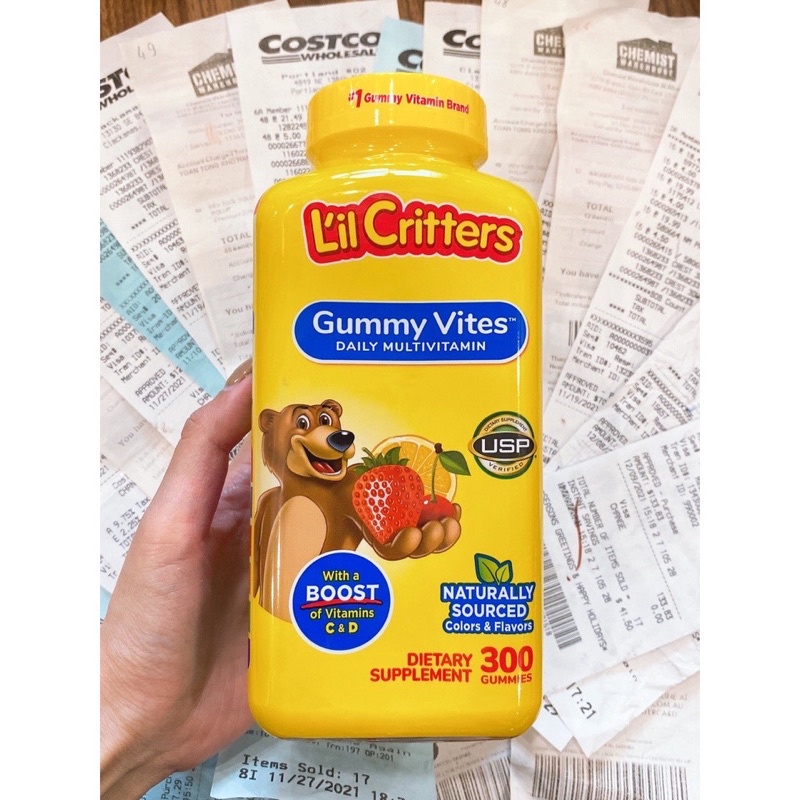 Kẹo Dẻo Bổ Sung Vitamin Gấu Lil'Critter Gummy Vites Multivitamin Complete Cho Trẻ Từ 2 Tuổi 300 Viên
