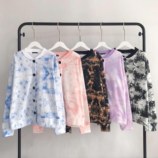 UNISEX - CARDIGAN LOANG MÀU - TIE DYE CARDIGAN - KHOÁC NỈ ULZZANG - ÁO NỈ GÀI NÚT - CARDIGAN UNISEX