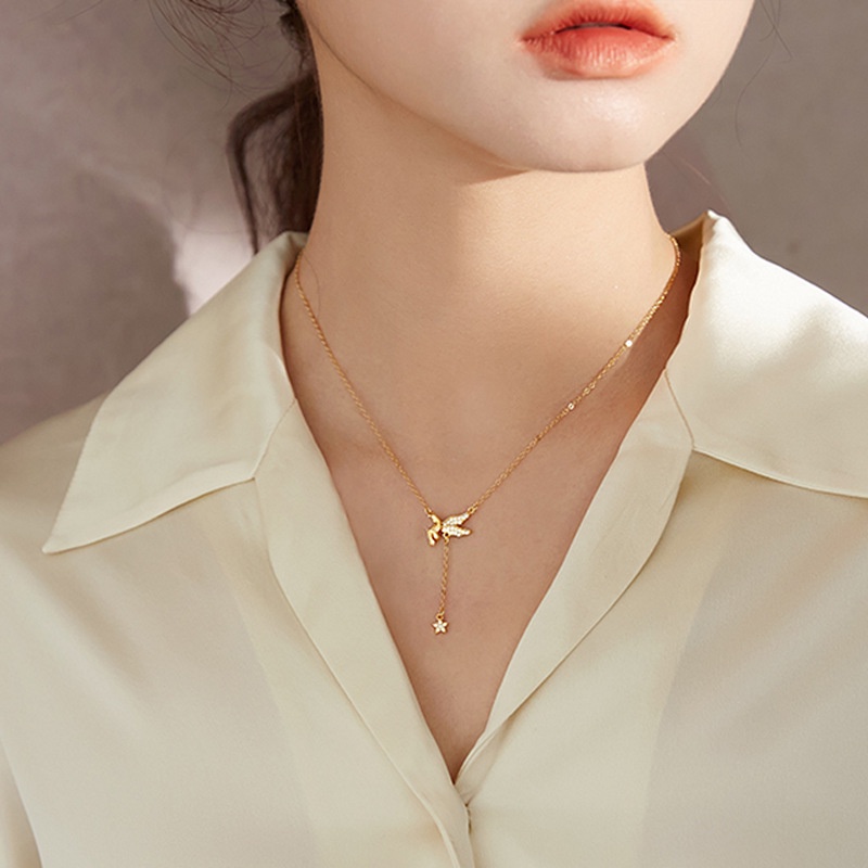 Vòng cổ Mạ Vàng Mặt Ngôi Sao Đính Đá Thời Trang
