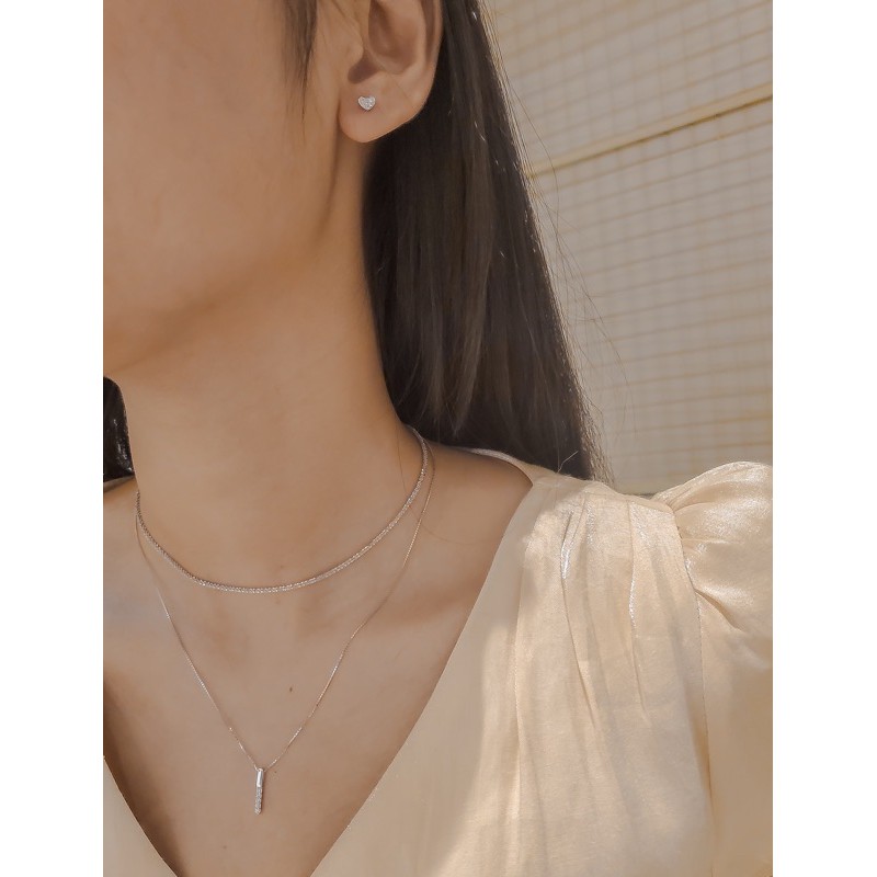 Vòng cổ chocker bạc S925 lấp lánh N14