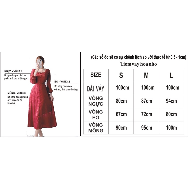 Đầm MIDI dáng dài cổ vuông vải voan bi nhỏ thêu chỉ Vải đẹp form chuẩn