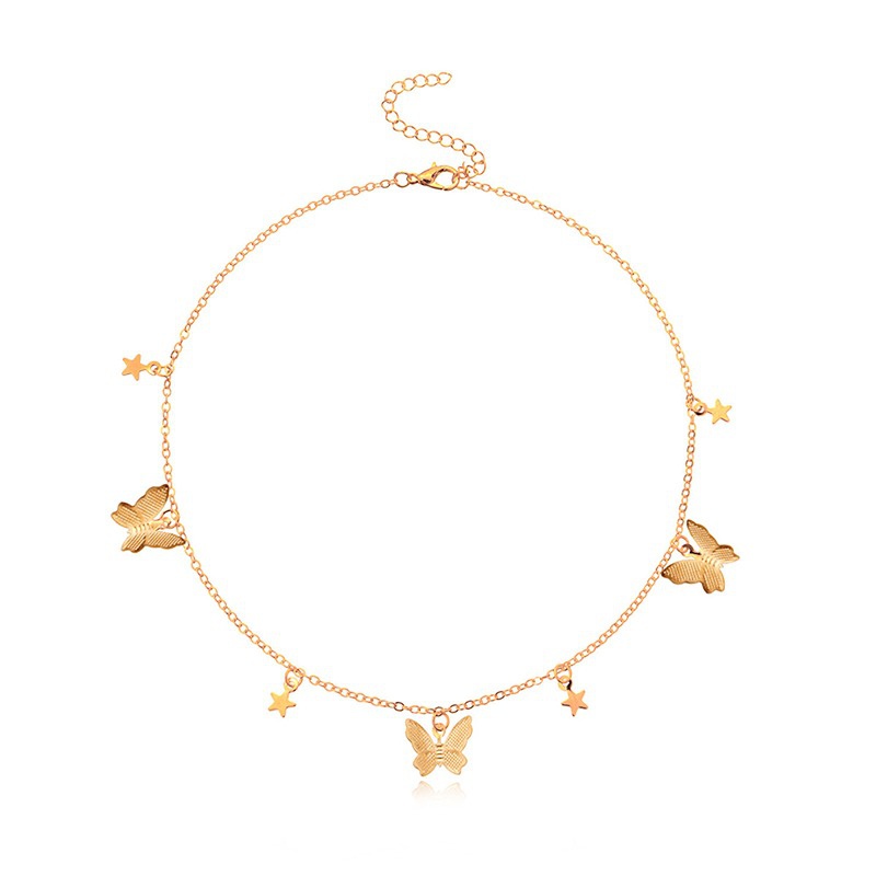 vòng cổ Hình Bướm Đính Đá Xinh Xắn Cho Nữ