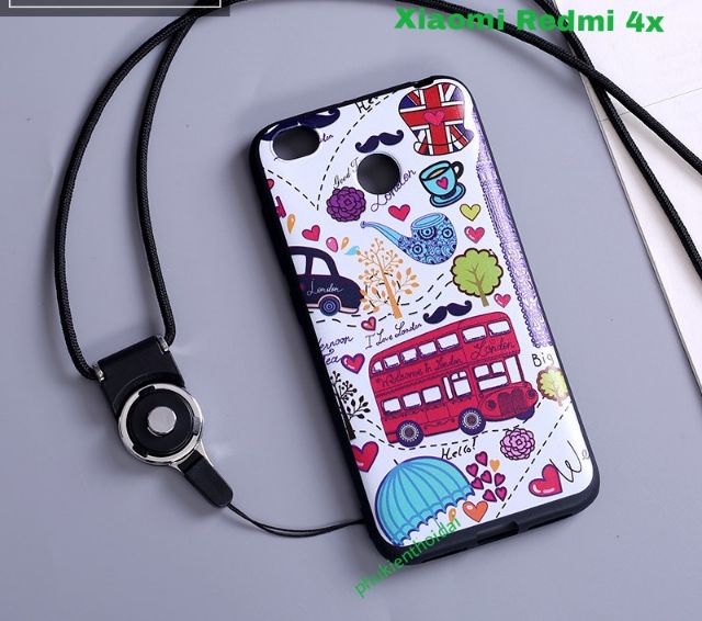 Xiaomi Redmi 4x Ốp lưng dẻo TPU in 3D hình dễ thương cao cấp