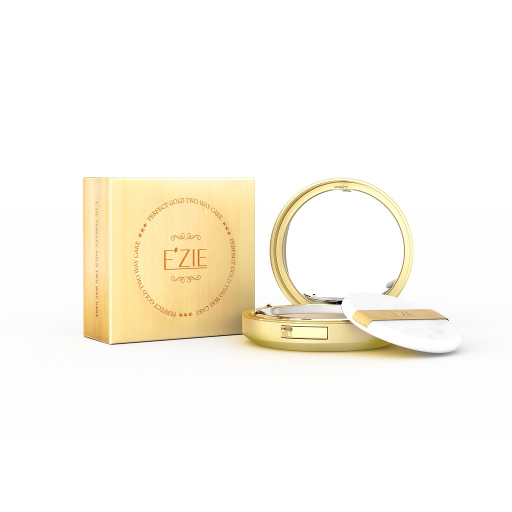 Phấn Nén Lụa Tinh Chất Vàng Ezie Hàn Quốc SPF28 PA++