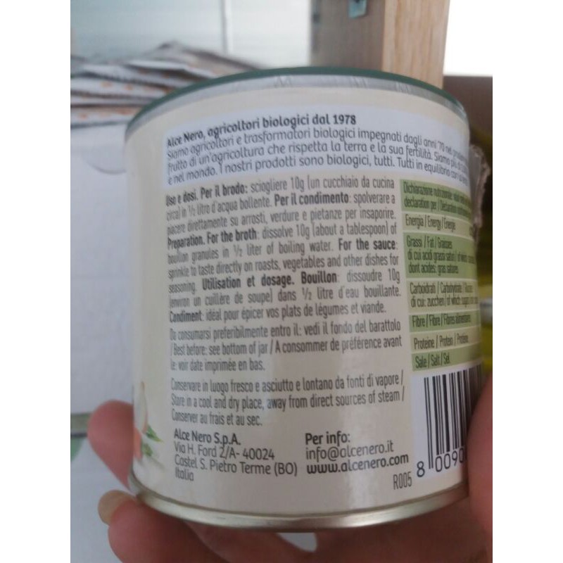 HẠT NÊM HỮU CƠ 🚛FREESHIP🚛 Hạt Nêm rau củ ALCE NERO 120g Nhập Khẩu Ý