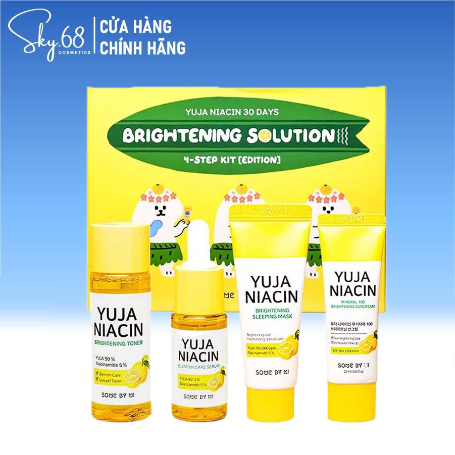 Bộ Kit Dưỡng Da Trắng Sáng Làm Mờ Thâm Some By Mi Yuja Niacin 30Days Brightening Solution 4-Step Kit (Edition)