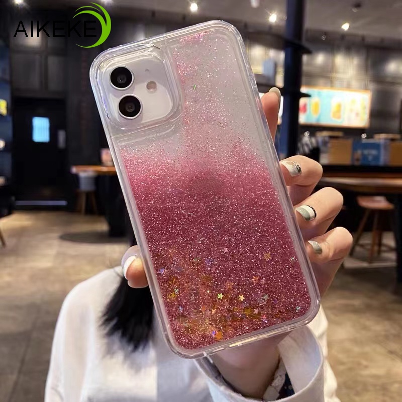 Ốp Điện Thoại Mềm Trong Suốt Phối Kim Tuyến Nước Cho Realme 9i 9 9 Pro Plus C35 V25 V5 5G Narzo 30 Pro GT Neo 2 Q5 Pro