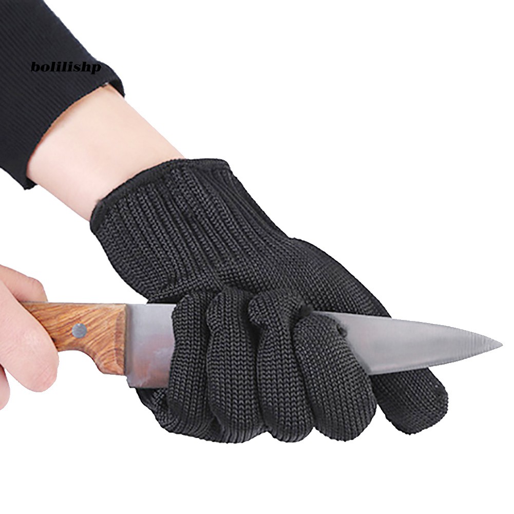 1 Đôi Găng Tay Lưới Thép Không Gỉ Bảo Vệ An Toàn Chống Cắt Tay
