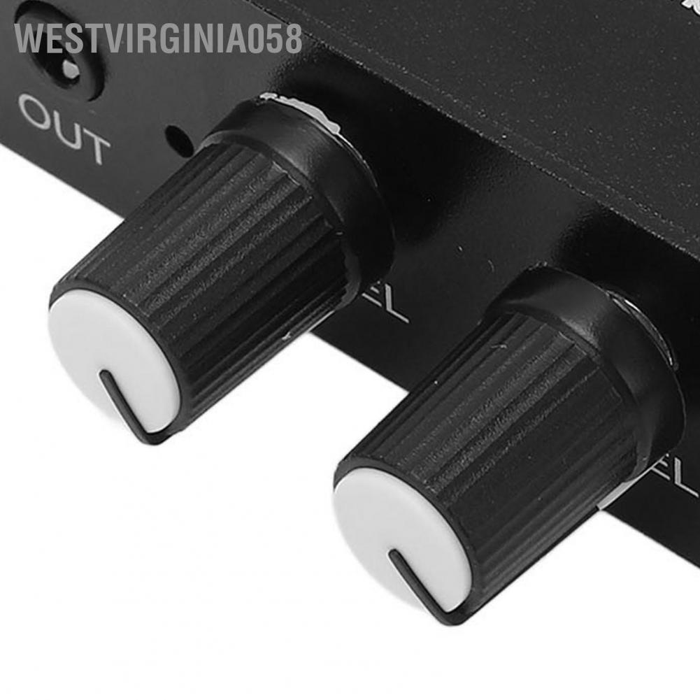 Westvirginia058 Bộ trộn âm thanh stereo phân phối hộp chuyển đổi 2 trong đầu ra để điều khiển khuếch đại