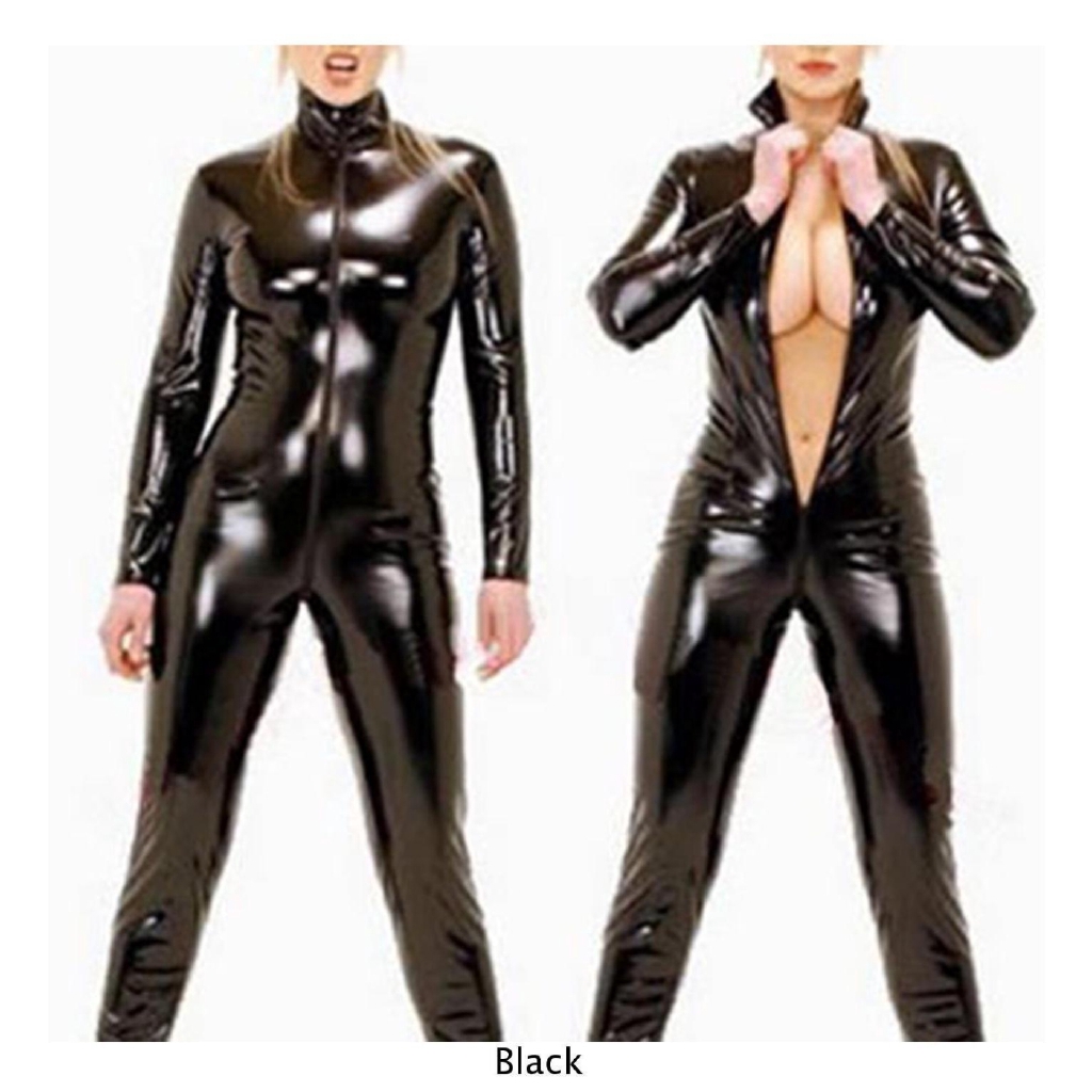 Women Spandex Jumpsuit Sexy Bodysuit Zipper Lingerie Romper Clubwear Playsuit | BigBuy360 - bigbuy360.vn