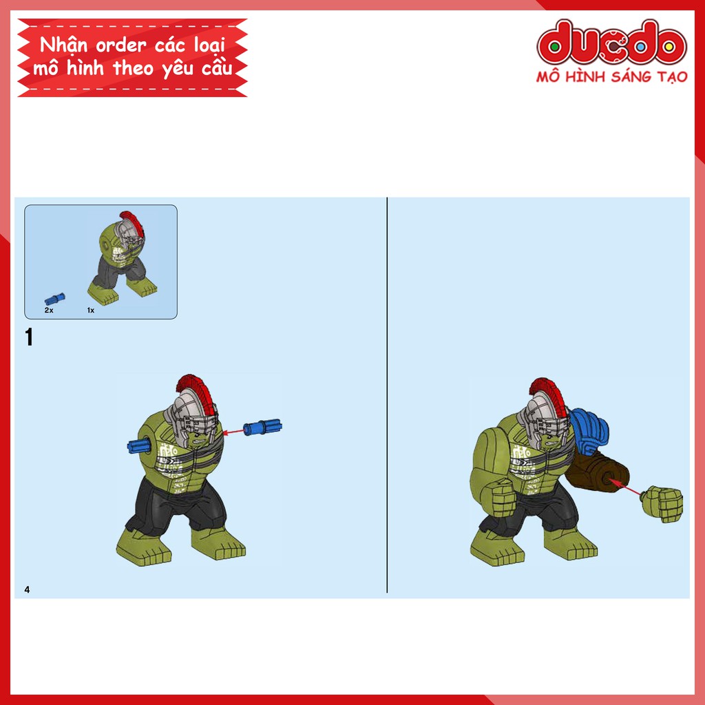 Bigfig The Hulk - Đồ chơi Lắp ghép Xếp hình Mini Minifigures Big fig Super Hero - DCOOL 0281 Xinh X654