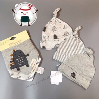 {Nhùn nhùn} Mũ sơ sinh set 3c Momcare cho bé (0-6M)