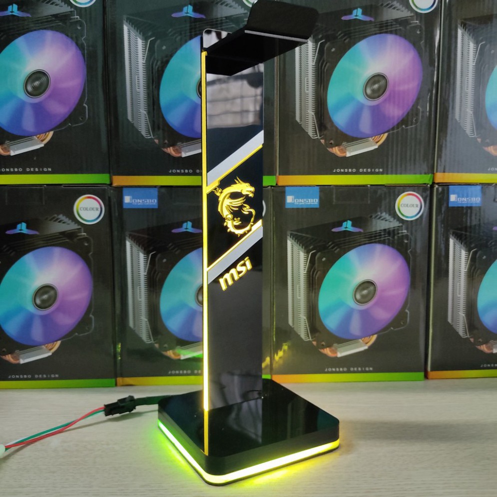 💥  Giá treo tai nghe Gaming Logo MSI Led RGB, tặng kèm điều khiển chỉnh màu