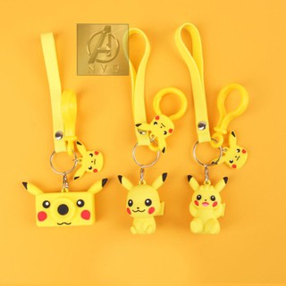 Móc khóa nhiều mẫu hình thú hình pikachu, gấu panda, máy ảnh, bàn tay