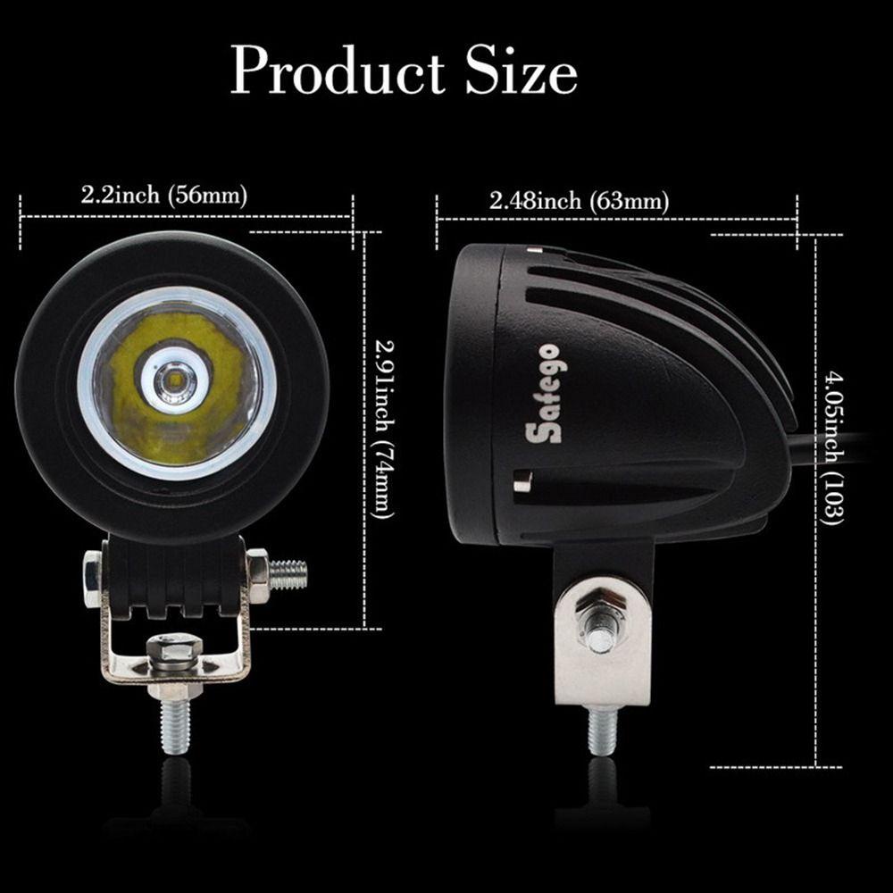 MYRONGVN Set 1 / 2 Đèn Pha LED 3 Inch 10W Chuyên Dụng Cho Xe Mô Tô