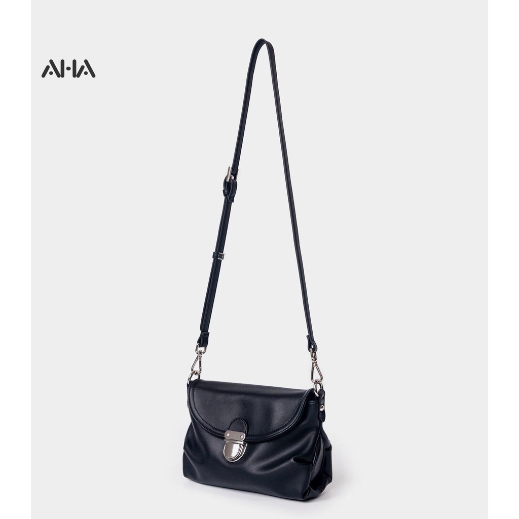 Túi xách AHA official chất liệu da mềm có khóa kích cỡ lớn phong cách cổ điển