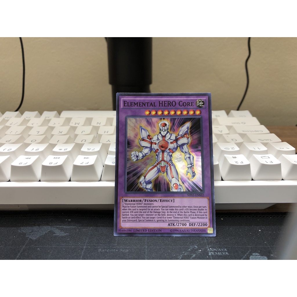 Bài Yugioh ❤️❤️ Thẻ bài Yugioh Elemental Hero Core - SHVI-ENSE2 - Super Rare Limited Edition