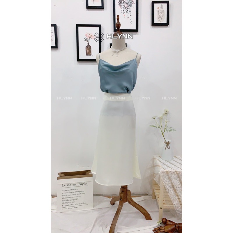 Áo 2 dây cổ đổ chất lụa cao cấp loại xịn m79 | BigBuy360 - bigbuy360.vn