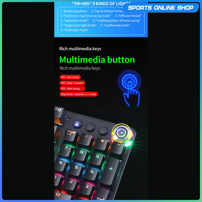 Bàn Phím Chơi Game Chống Nước Có Dây Cho Windows | BigBuy360 - bigbuy360.vn