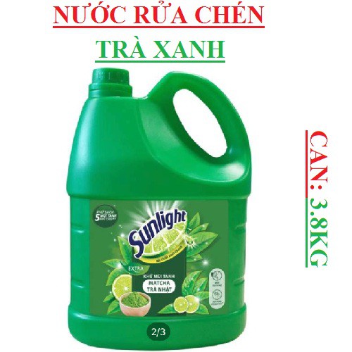 Nước rửa chén Sunlight Thiên nhiên can 3,8kg các loại