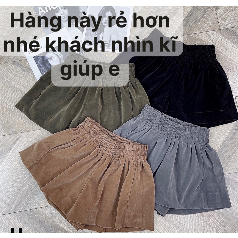 Quần sooc phồng nhung hàng QCL1